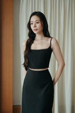 KARA CAMI LACE CROP TOP (BLACK) KARA CAMI LACE CROP TOP (BLACK)
