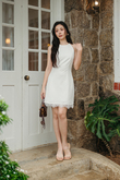 HAYZEE HALTER MINI LACE DRESS (WHITE) HAYZEE HALTER MINI LACE DRESS (WHITE)