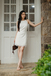HAYZEE HALTER MINI LACE DRESS (WHITE) 