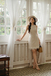 HAYZEE HALTER MINI LACE DRESS (BEIGE) 