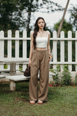 GIDEON MID WAIST PANTS (BROWN) GIDEON MID WAIST PANTS (BROWN)