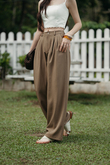 GIDEON MID WAIST PANTS (BROWN) GIDEON MID WAIST PANTS (BROWN)