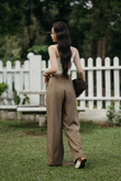 GIDEON MID WAIST PANTS (BROWN) GIDEON MID WAIST PANTS (BROWN)