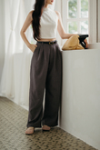 GIDEON MID WAIST PANTS (GREY) GIDEON MID WAIST PANTS (GREY)
