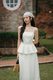 MINZY PEPLUM CAMI TOP (WHITE) MINZY PEPLUM CAMI TOP (WHITE)