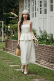 MINZY PEPLUM CAMI TOP (WHITE) MINZY PEPLUM CAMI TOP (WHITE)