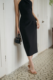 PAYTON BACK SPLIT PENCIL SKIRT (BLACK1)