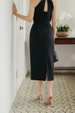 PAYTON BACK SPLIT PENCIL SKIRT (BLACK1)