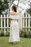 AURELIA OFF SHOULDER MAXI DRESS (WHITE FLORAL) 