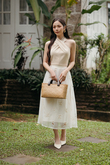 MINDY CRISS CROSS CROP TOP (BEIGE)