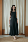VIVINA HALTER NECK MAXI DRESS (BLACK) 