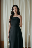 VIVINA HALTER NECK MAXI DRESS (BLACK) 