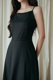 VIVINA HALTER NECK MAXI DRESS (BLACK) 