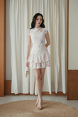 CAROLINE TIERED MINI DRESS (PINK FLORAL) 