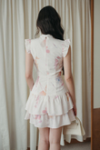 CAROLINE TIERED MINI DRESS (PINK FLORAL) 