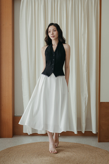 ALEA HIGH WAISTED SKIRT (WHITE)