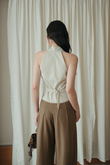 JULLIAN BUTTON VEST TOP (CREAM) JULLIAN BUTTON VEST TOP (CREAM)