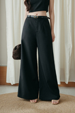TAELYR MID WAIST PALAZZO (BLACK) TAELYR MID WAIST PALAZZO (BLACK)