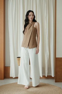 TAELYR MID WAIST PALAZZO (WHITE)
