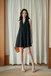 AMBER BUTTON MINI DRESS (BLACK) 