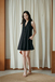 AMBER BUTTON MINI DRESS (BLACK) 
