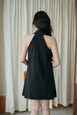 AMBER BUTTON MINI DRESS (BLACK) AMBER BUTTON MINI DRESS (BLACK)