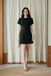 SHANNE ROUND NECK MINI DRESS (BLACK) 