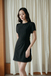 SHANNE ROUND NECK MINI DRESS (BLACK) 
