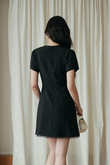 SHANNE ROUND NECK MINI DRESS (BLACK) SHANNE ROUND NECK MINI DRESS (BLACK)