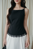ALISA HALTER NECK LACE TOP (BLACK) ALISA HALTER NECK LACE TOP (BLACK)