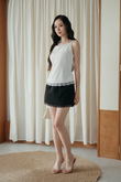 ALISA HALTER NECK LACE TOP (WHITE) ALISA HALTER NECK LACE TOP (WHITE)