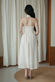 ALLISON HALTER NECK DRESS (CREAM) 
