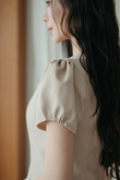 VICKY FRONT BUTTON TOP (NUDE PINK)