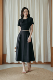 SUSEN ROUND NECK CROP TOP (BLACK) SUSEN ROUND NECK CROP TOP (BLACK)