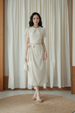 SERAPHINA OVERLAP SKIRT (CREAM) SERAPHINA OVERLAP SKIRT (CREAM)