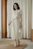 SERAPHINA OVERLAP SKIRT (CREAM) SERAPHINA OVERLAP SKIRT (CREAM)