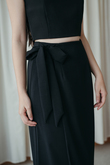 SERAPHINA OVERLAP SKIRT (BLACK) SERAPHINA OVERLAP SKIRT (BLACK)