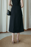 SERAPHINA OVERLAP SKIRT (BLACK) SERAPHINA OVERLAP SKIRT (BLACK)