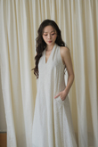 BRYNN V-NECK DRESS (CREAM FLORAL) 