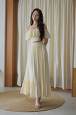 TYLIN HIGH WAISTED RUFFLES SKIRT (CREAM YELLOW) TYLIN HIGH WAISTED RUFFLES SKIRT (CREAM YELLOW)