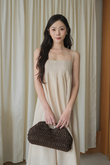 *BACKORDER* SHERLEE CAMI ELASTIC DRESS (BEIGE) 