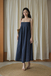 *BACKORDER* SHERLEE CAMI ELASTIC DRESS (DARK BLUE) 