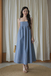 *BACKORDER* SHERLEE CAMI ELASTIC DRESS (LIGHT BLUE) 