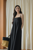 *BACKORDER* SHERLEE CAMI ELASTIC DRESS (BLACK) 