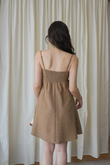 CICI BABYDOLL MINI DRESS (BROWN) CICI BABYDOLL MINI DRESS (BROWN)