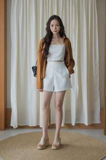 FRANCLIA OVERSIZED BUTTON FRONT SHIRT (BROWN)