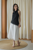 SHEROL COWL NECK LACE TOP (BLACK) SHEROL COWL NECK LACE TOP (BLACK)