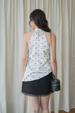 SHEROL COWL NECK LACE TOP (POLKA DOTS) SHEROL COWL NECK LACE TOP (POLKA DOTS)