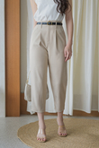 IVAN PLEATED FRONT CROPPED PANTS (NUDE PINK) IVAN PLEATED FRONT CROPPED PANTS (NUDE PINK)