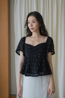 SISERA BABYDOLL TOP (POLKA DOTS) 